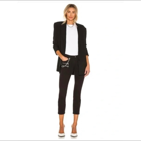 REVOLVE NWT WeWoreWhat Cropped Skinny Jeans 24 Black Size 27